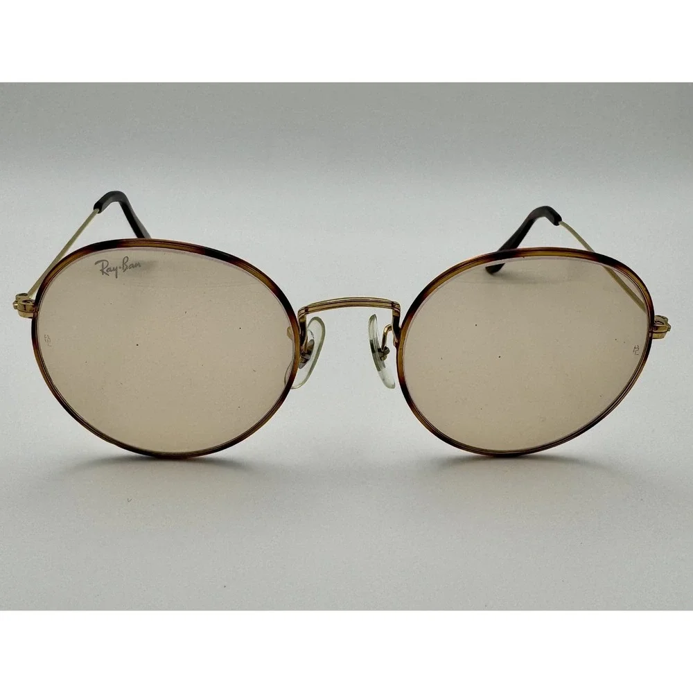 Vintage Bausch & Lomb Ray Ban Tortuga Round B-15 Brown 52-21 Sunglasses USA